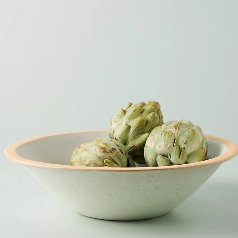 Anthropologie Louisa Serving Bowl - ivory - Picture 1 of 6